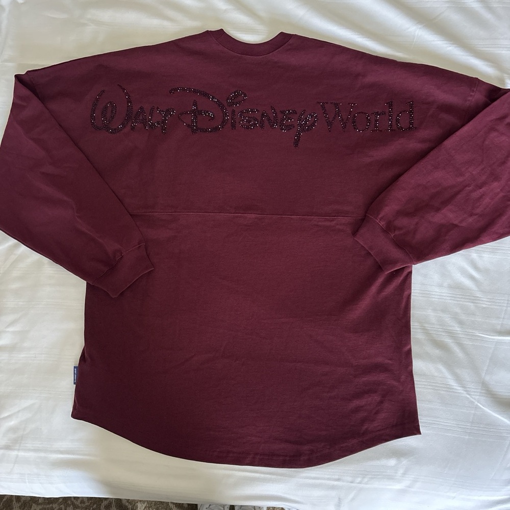 Disney Parks 2026 Burgundy Glitter Spirit Jersey, new with tags